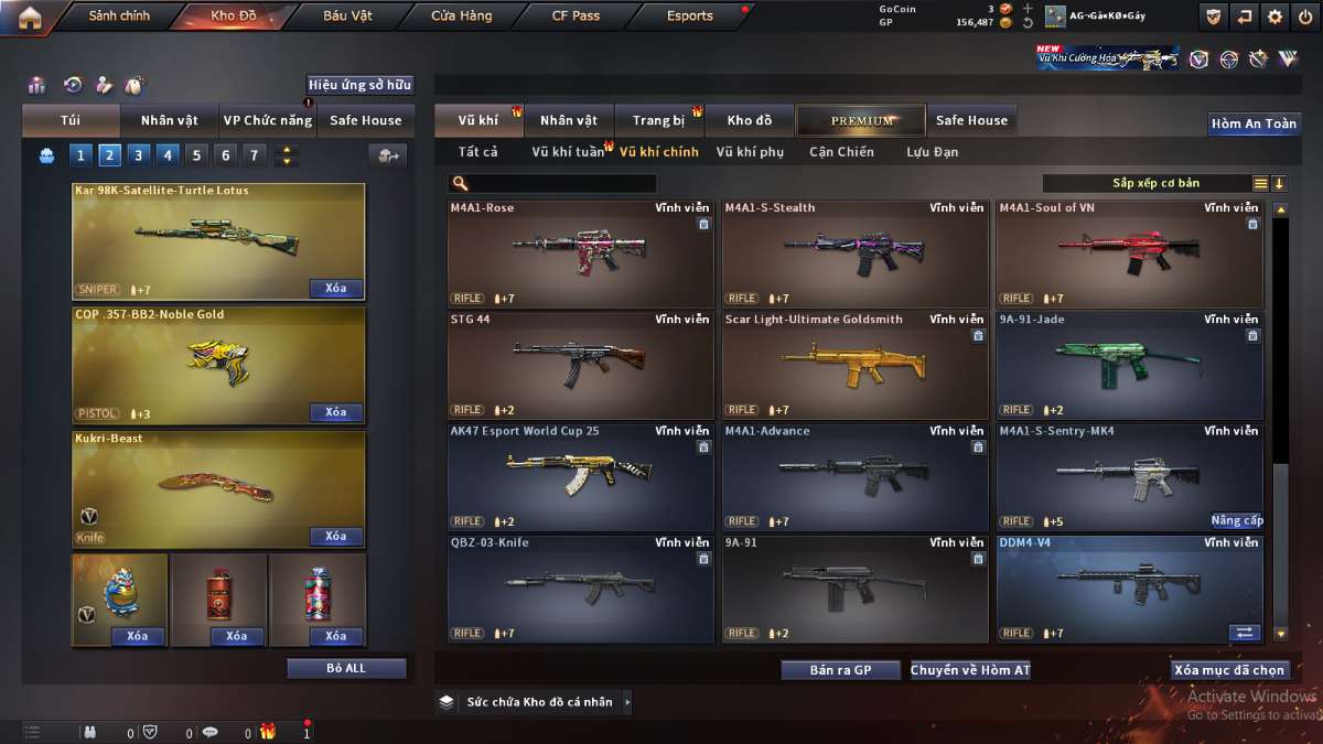 shop acc cf uy tin gia re
